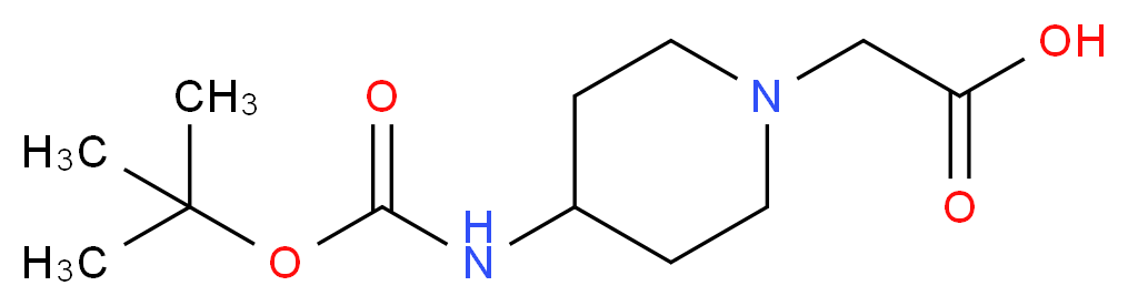 2-(4-{[(tert-butoxy)carbonyl]amino}piperidin-1-yl)acetic acid_分子结构_CAS_299203-94-4)