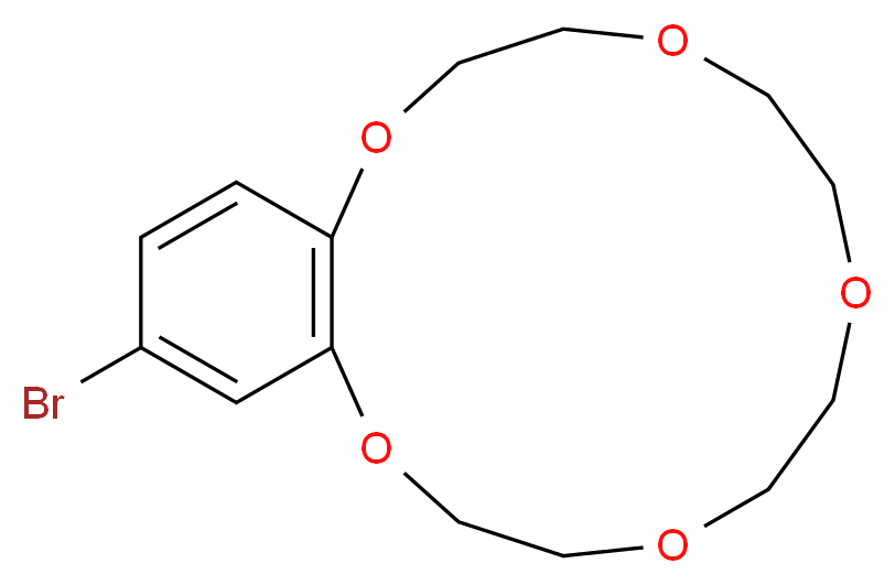 15-bromo-2,3,5,6,8,9,11,12-octahydro-1,4,7,10,13-benzopentaoxacyclopentadecine_分子结构_CAS_60835-72-5