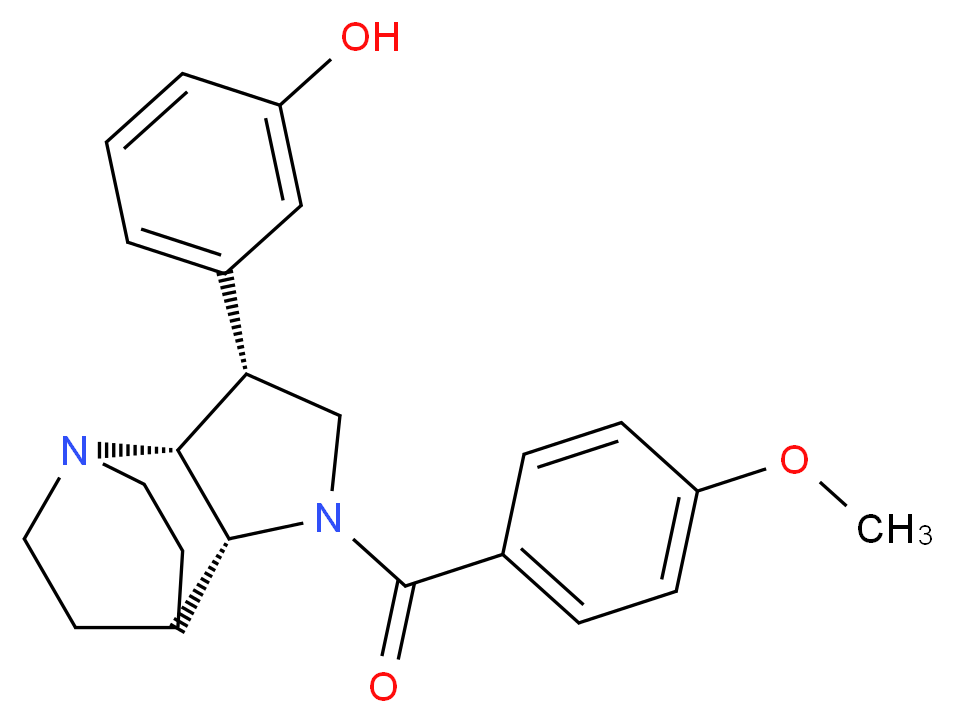 3-[(3R*,3aR*,7aR*)-1-(4-methoxybenzoyl)octahydro-4,7-ethanopyrrolo[3,2-b]pyridin-3-yl]phenol_分子结构_CAS_)