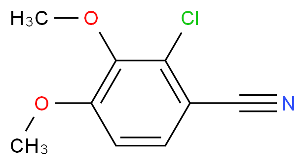 2-Chloro-3,4-dimethoxybenzenecarbonitrile_分子结构_CAS_119413-61-5)