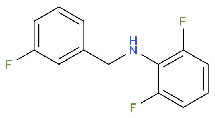 2,6-difluoro-N-[(3-fluorophenyl)methyl]aniline_分子结构_CAS_1039839-41-2