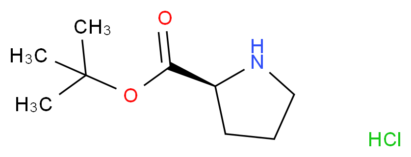 tert-butyl (2S)-pyrrolidine-2-carboxylate hydrochloride_分子结构_CAS_)