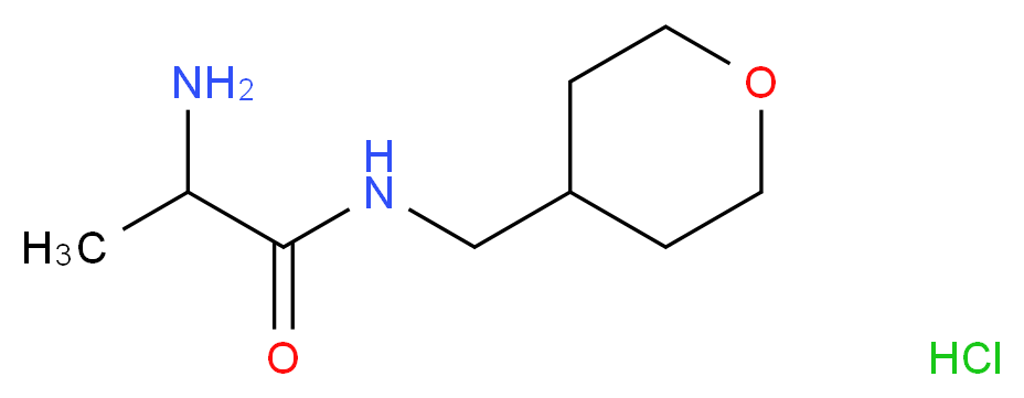 2-Amino-N-(tetrahydro-2H-pyran-4-ylmethyl)-propanamide hydrochloride_分子结构_CAS_)