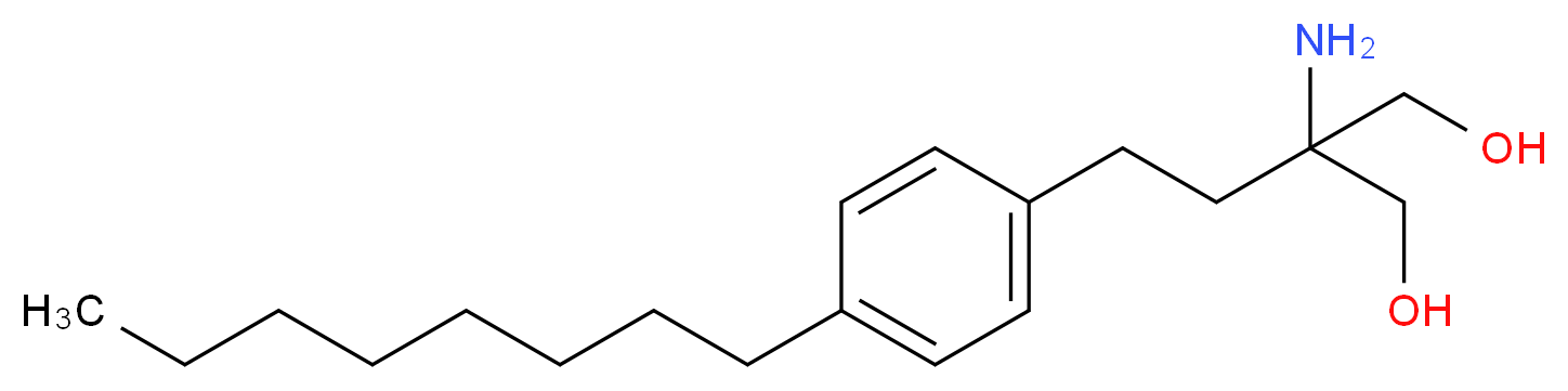 2-amino-2-[2-(4-octylphenyl)ethyl]propane-1,3-diol_分子结构_CAS_162359-55-9