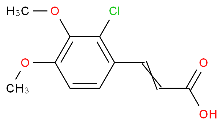 3-(2-Chloro-3,4-dimethoxyphenyl)cinnamic acid_分子结构_CAS_99854-17-8)