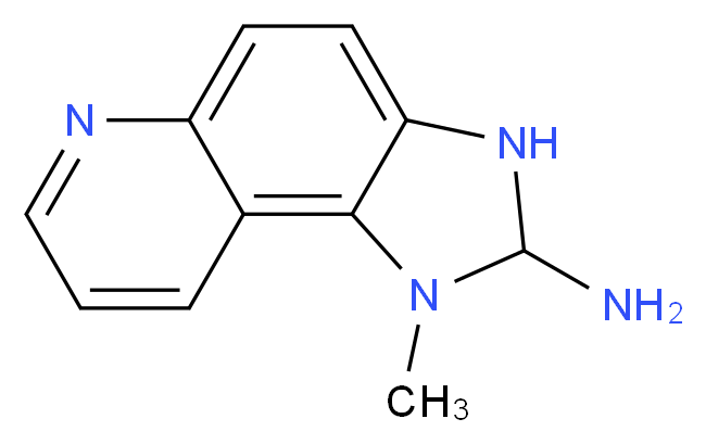 1-methyl-1H,2H,3H-imidazo[4,5-f]quinolin-2-amine_分子结构_CAS_102408-25-3