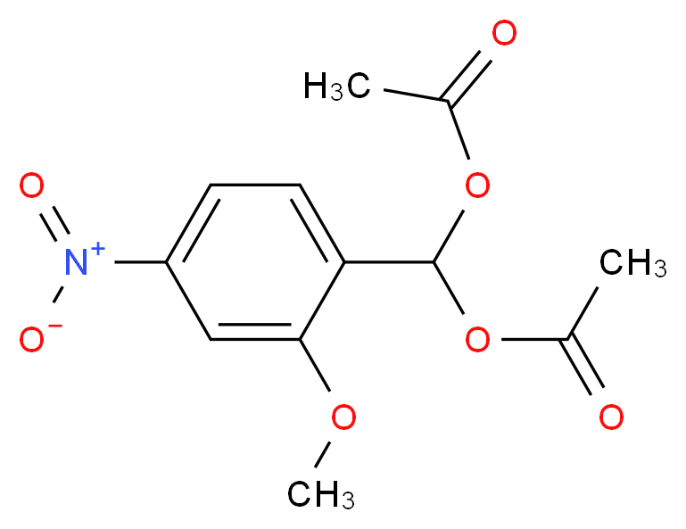 (acetyloxy)(2-methoxy-4-nitrophenyl)methyl acetate_分子结构_CAS_198821-77-1