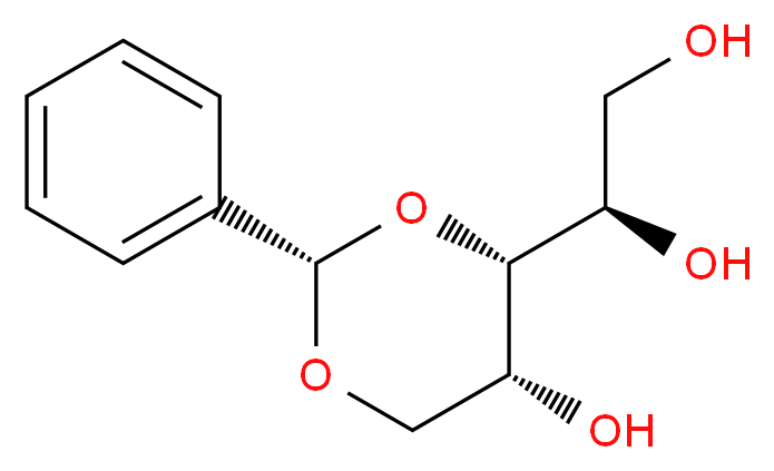 1,3-O-(S)-亚苄基-D-阿糖醇_分子结构_CAS_80924-06-7)