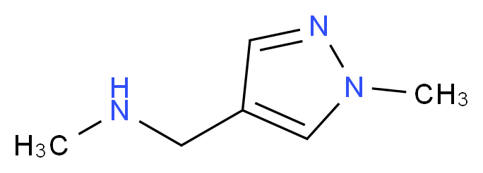 methyl[(1-methyl-1H-pyrazol-4-yl)methyl]amine_分子结构_CAS_179873-43-9