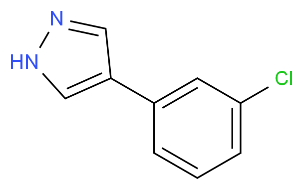 4-(3-chlorophenyl)-1H-pyrazole_分子结构_CAS_1196152-63-2)