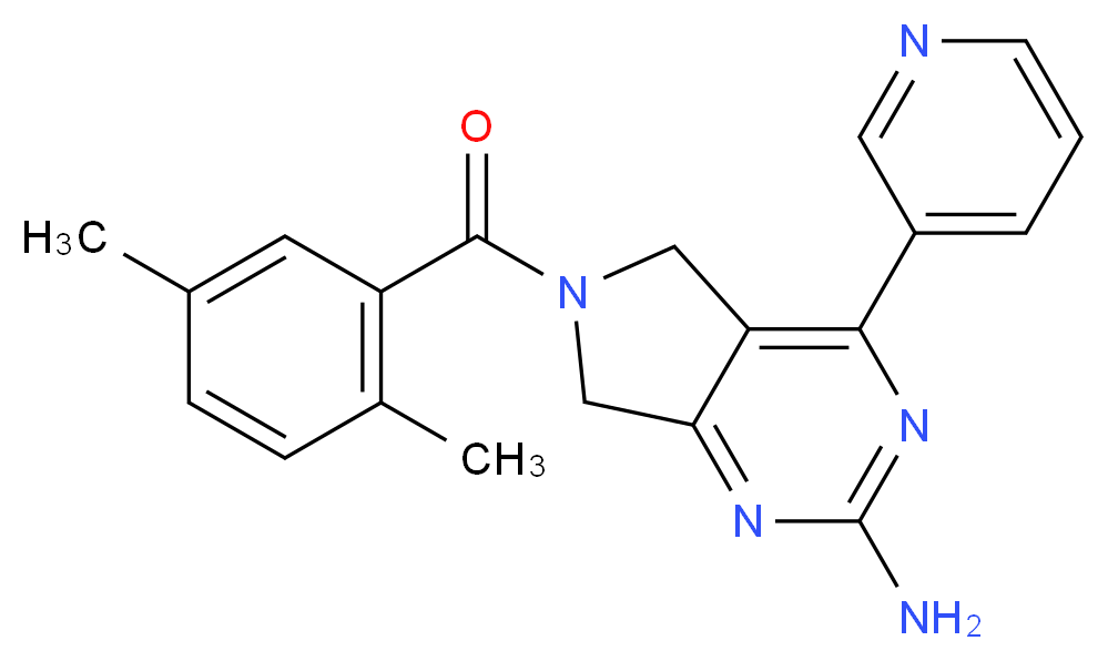 6-(2,5-dimethylbenzoyl)-4-pyridin-3-yl-6,7-dihydro-5H-pyrrolo[3,4-d]pyrimidin-2-amine_分子结构_CAS_)