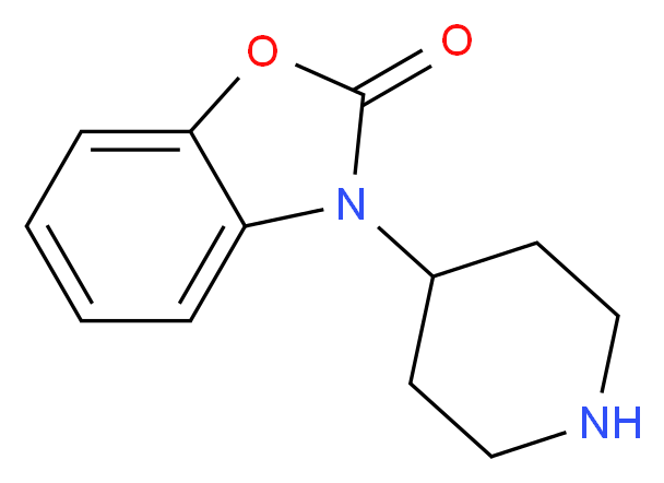 3-(piperidin-4-yl)-2,3-dihydro-1,3-benzoxazol-2-one_分子结构_CAS_215878-20-9