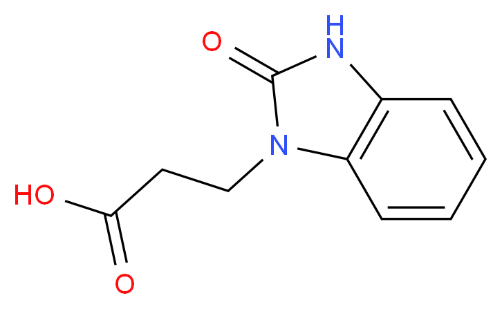 3-(2-oxo-2,3-dihydro-1H-benzimidazol-1-yl)propanoic acid_分子结构_CAS_75655-44-6)