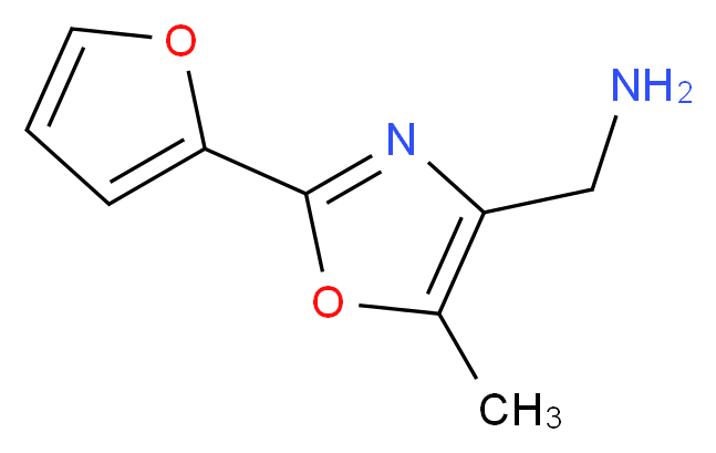 1-[2-(2-Furyl)-5-methyl-1,3-oxazol-4-yl]methylamine 95%_分子结构_CAS_)