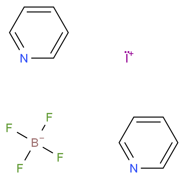 双(吡啶)四氟硼化碘_分子结构_CAS_15656-28-7)