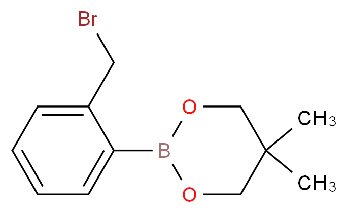 2-[2-(bromomethyl)phenyl]-5,5-dimethyl-1,3,2-dioxaborinane_分子结构_CAS_441011-76-3