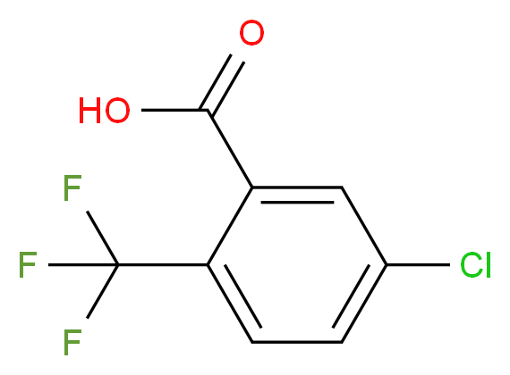5-Chloro-2-(trifluoromethyl)benzoic acid_分子结构_CAS_654-98-8)