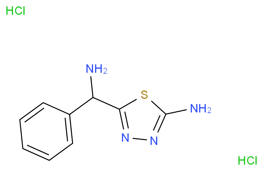 5-[amino(phenyl)methyl]-1,3,4-thiadiazol-2-amine dihydrochloride_分子结构_CAS_1227465-55-5