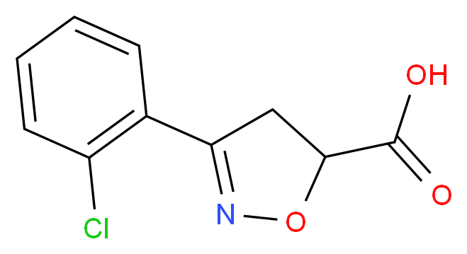 3-(2-chlorophenyl)-4,5-dihydroisoxazole-5-carboxylic acid_分子结构_CAS_522615-29-8)