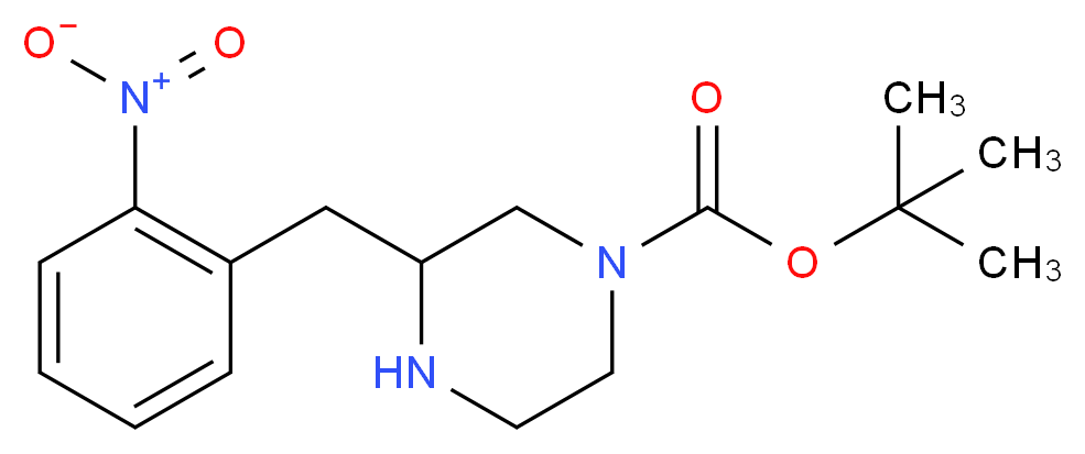3-(2-NITRO-BENZYL)-PIPERAZINE-1-CARBOXYLIC ACID TERT-BUTYL ESTER_分子结构_CAS_)