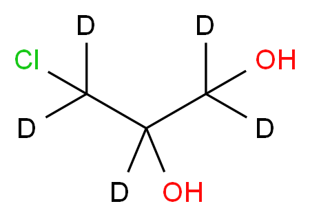 (±)-3-氯-1,2-丙烷-1,1,2,3,3-d5-二醇_分子结构_CAS_342611-01-2)