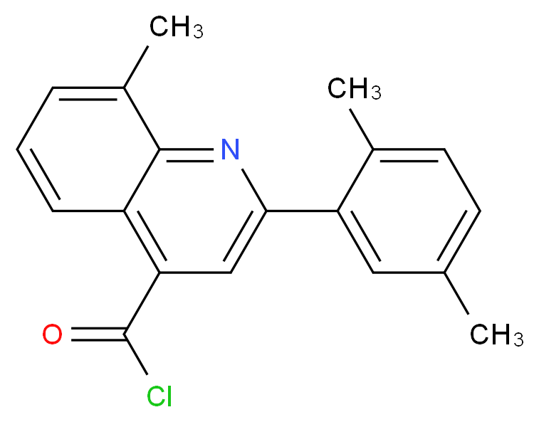 2-(2,5-Dimethylphenyl)-8-methylquinoline-4-carbonyl chloride_分子结构_CAS_)