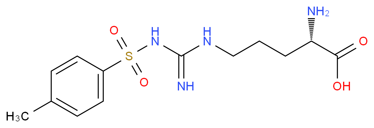 (2S)-2-amino-5-[3-(4-methylbenzenesulfonyl)carbamimidamido]pentanoic acid_分子结构_CAS_4353-32-6