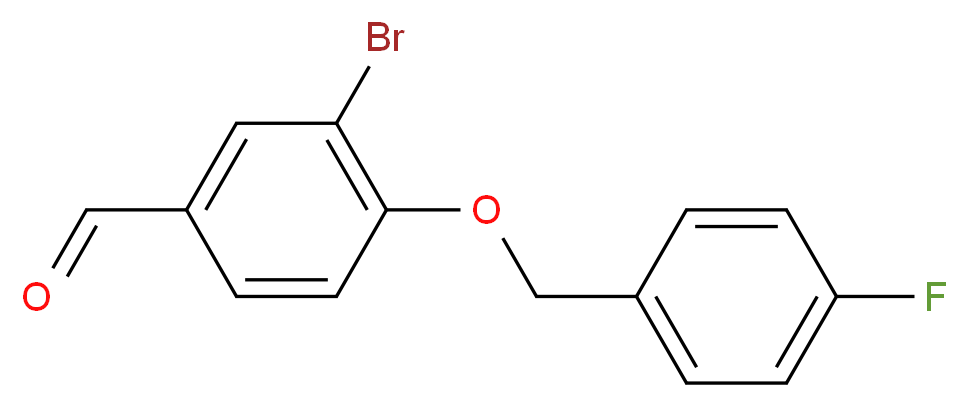 3-Bromo-4-[(4-fluorobenzyl)oxy]benzenecarbaldehyde_分子结构_CAS_6481-37-4)