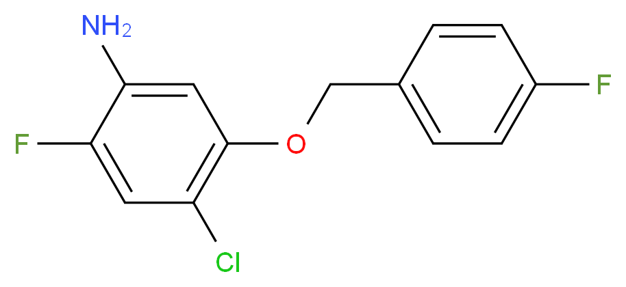 4-Chloro-2-fluoro-5-(4-fluorobenzyloxy)aniline_分子结构_CAS_)