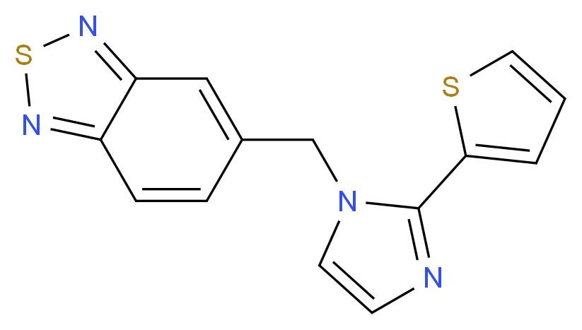 5-{[2-(2-thienyl)-1H-imidazol-1-yl]methyl}-2,1,3-benzothiadiazole_分子结构_CAS_)
