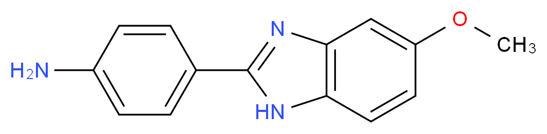 4-(5-Methoxy-1H-benzoimidazol-2-yl)-phenylamine_分子结构_CAS_366012-74-0)