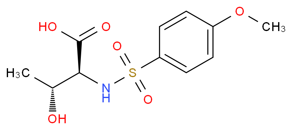 (2S,3R)-3-hydroxy-2-{[(4-methoxyphenyl)sulfonyl]amino}butanoic acid_分子结构_CAS_113793-31-0)