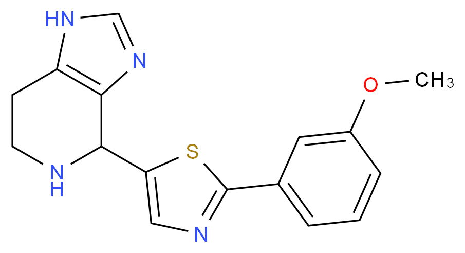 4-[2-(3-methoxyphenyl)-1,3-thiazol-5-yl]-4,5,6,7-tetrahydro-1H-imidazo[4,5-c]pyridine_分子结构_CAS_)