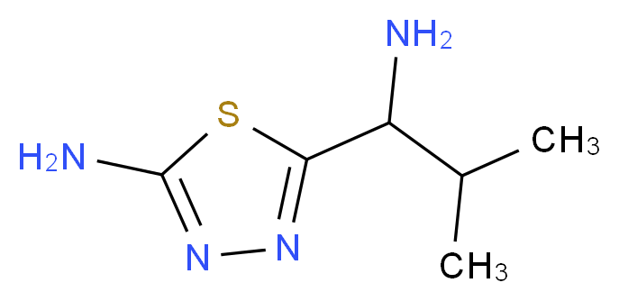 5-(1-amino-2-methylpropyl)-1,3,4-thiadiazol-2-amine_分子结构_CAS_1243250-16-9