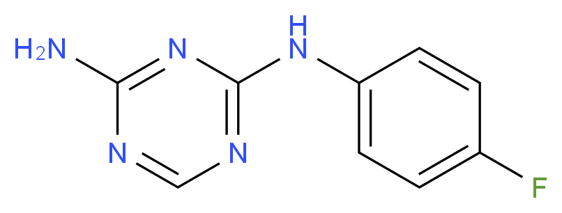 N-(4-Fluorophenyl)-1,3,5-triazine-2,4-diamine_分子结构_CAS_1549-50-4)