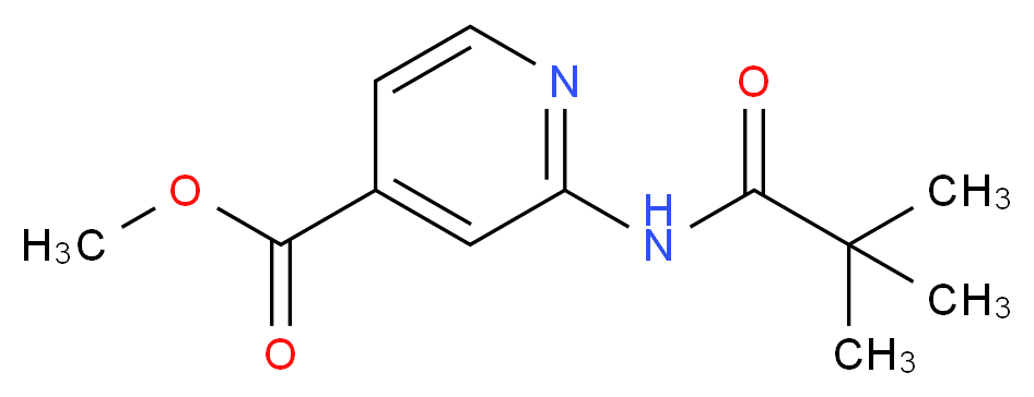 methyl 2-(2,2-dimethylpropanamido)pyridine-4-carboxylate_分子结构_CAS_470463-38-8