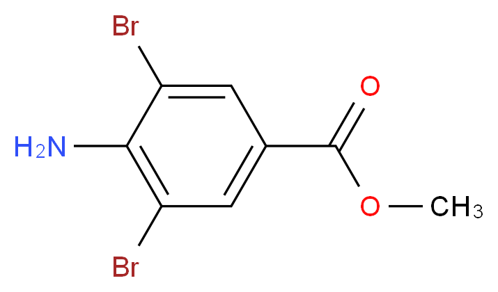 methyl 4-amino-3,5-dibromobenzoate_分子结构_CAS_3282-10-8