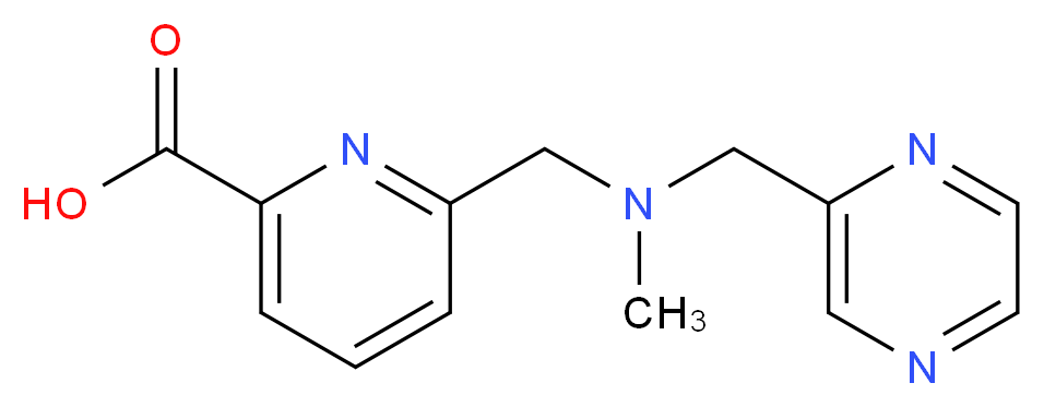 6-{[methyl(pyrazin-2-ylmethyl)amino]methyl}pyridine-2-carboxylic acid_分子结构_CAS_)