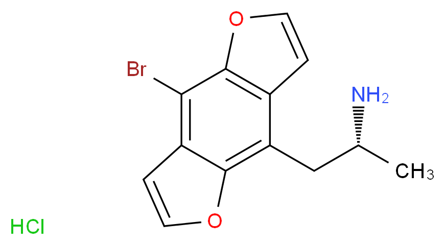 (2R)-1-{8-bromo-4,10-dioxatricyclo[7.3.0.0<sup>3</sup>,<sup>7</sup>]dodeca-1,3(7),5,8,11-pentaen-2-yl}propan-2-amine hydrochloride_分子结构_CAS_332012-24-5