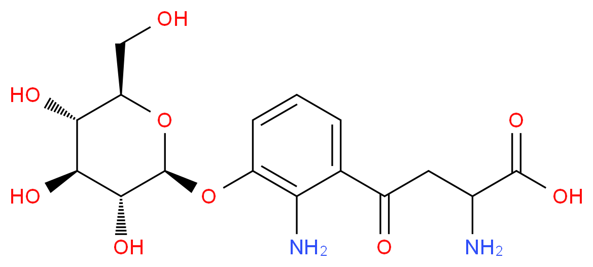 3-Hydroxykynurenine-O-β-glucoside (Mixture of Diastereomers)_分子结构_CAS_23224-46-6)