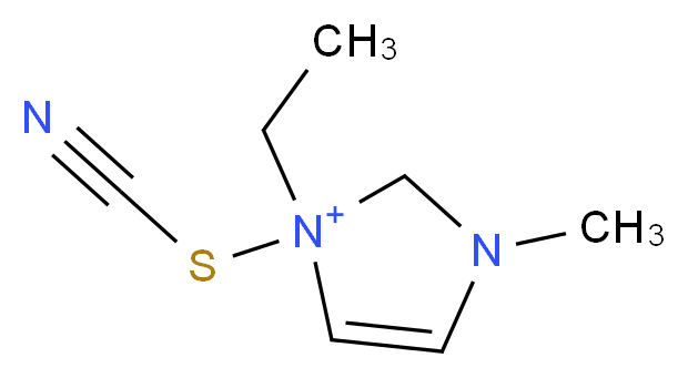 1-(cyanosulfanyl)-1-ethyl-3-methyl-2,3-dihydro-1H-imidazol-1-ium_分子结构_CAS_331717-63-6