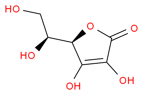 (5R)-5-[(1S)-1,2-dihydroxyethyl]-3,4-dihydroxy-2,5-dihydrofuran-2-one_分子结构_CAS_50-81-7