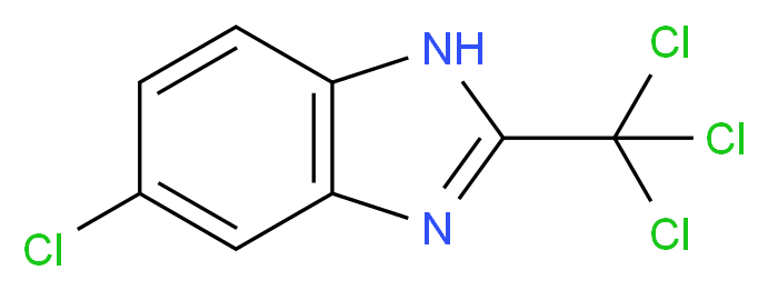 5-氯-2-(三氯甲基)苯并咪唑_分子结构_CAS_3584-66-5)