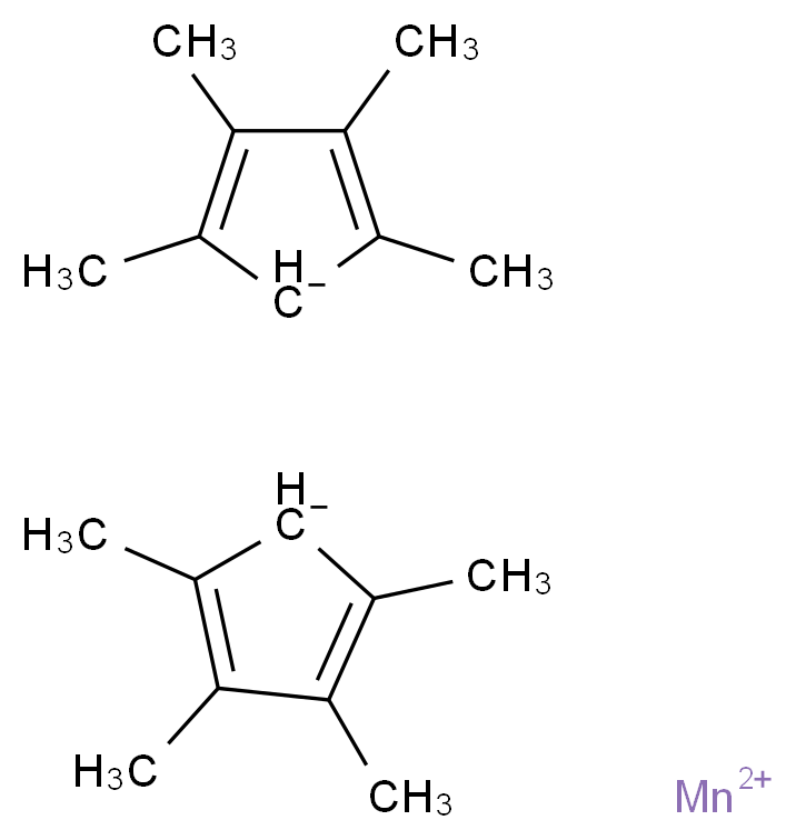 manganese(2+) ion bis(2,3,4,5-tetramethylcyclopenta-2,4-dien-1-ide)_分子结构_CAS_101932-75-6