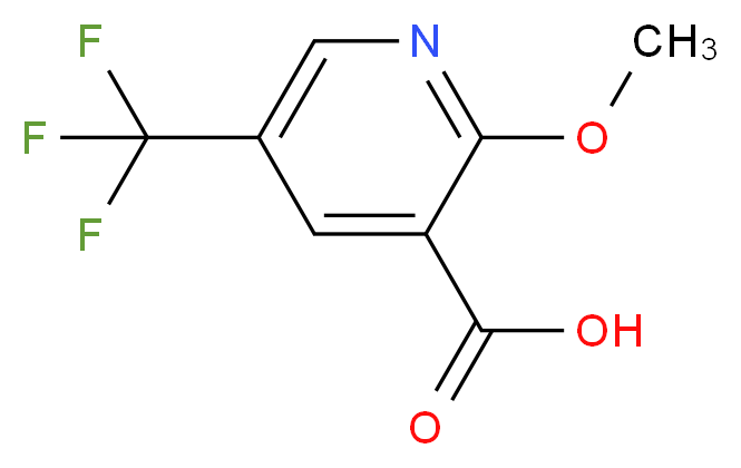 2-methoxy-5-(trifluoromethyl)pyridine-3-carboxylic acid_分子结构_CAS_944904-62-5