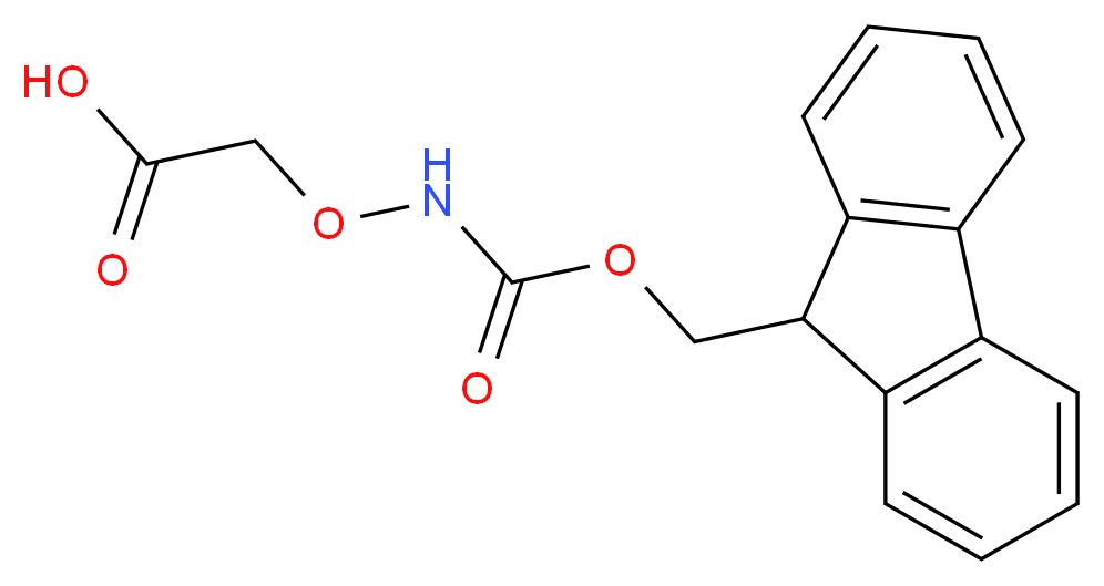 2-({[(9H-fluoren-9-ylmethoxy)carbonyl]amino}oxy)acetic acid_分子结构_CAS_123106-21-8