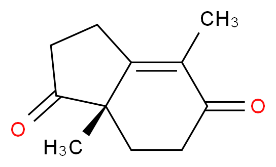 (7aS)-4,7a-dimethyl-2,3,5,6,7,7a-hexahydro-1H-indene-1,5-dione_分子结构_CAS_33878-96-5