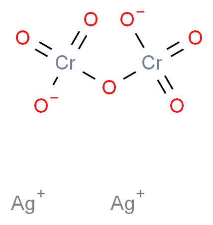 disilver(1+) ion [(oxidodioxochromio)oxy]chromiumoylolate_分子结构_CAS_7784-02-3