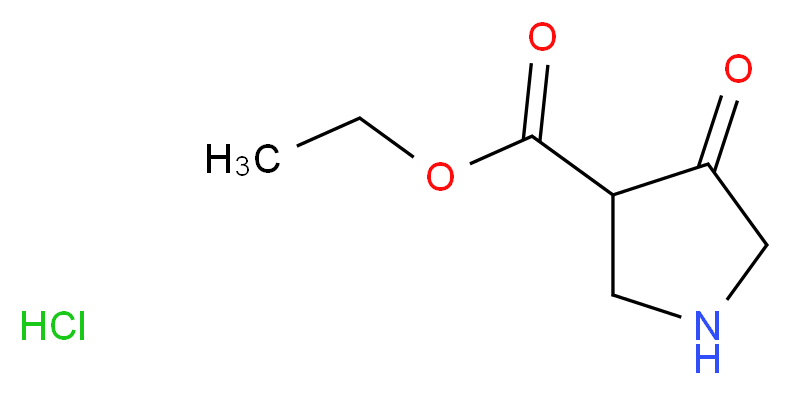 Ethyl 4-oxopyrrolidine-3-carboxylate hydrochloride_分子结构_CAS_916814-29-4)