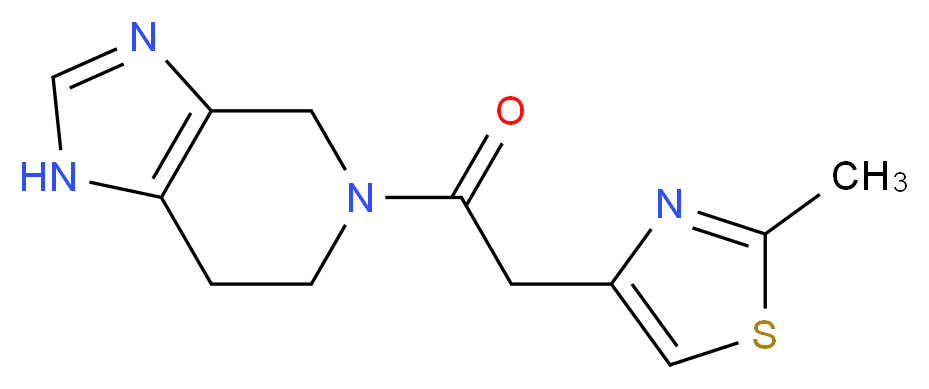 5-[(2-methyl-1,3-thiazol-4-yl)acetyl]-4,5,6,7-tetrahydro-1H-imidazo[4,5-c]pyridine_分子结构_CAS_)
